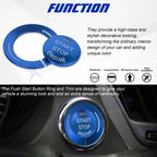 Alloy Engine Start Stop Push Button Cover for Infiniti Q50 QX50 2017-2022