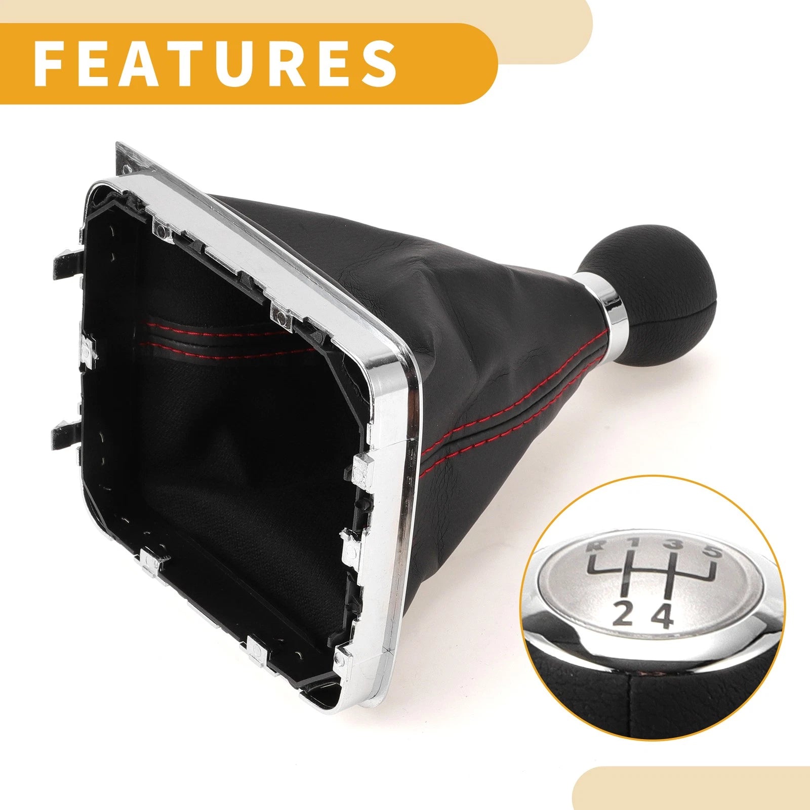 5 Speed Gear Shifter Knob with Cover No.3C0711113A for VW Passat (2006–2010)