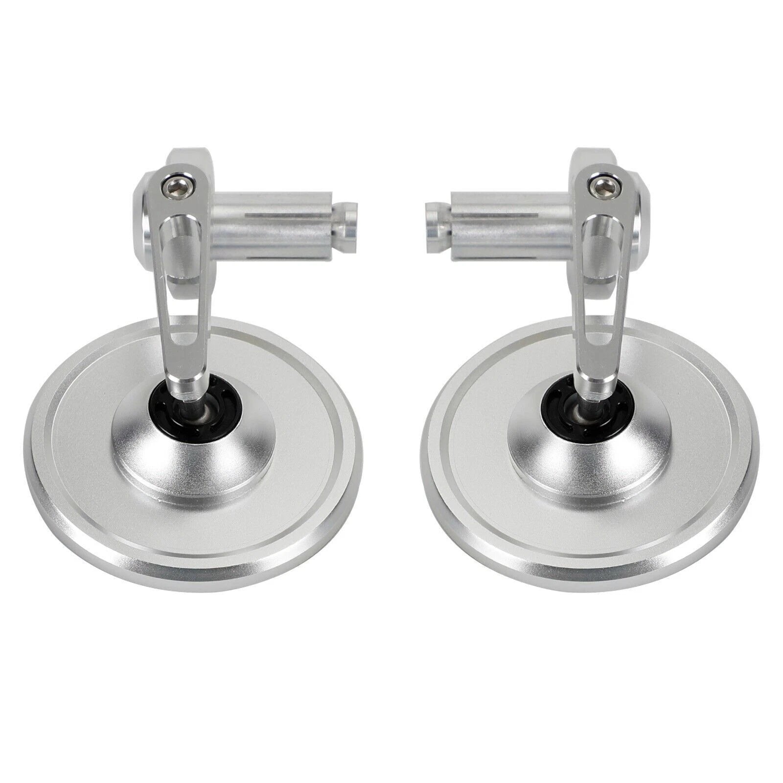Pair Rear View Round Bar End Mirrors for Universal 7/8"-1" Handlebars