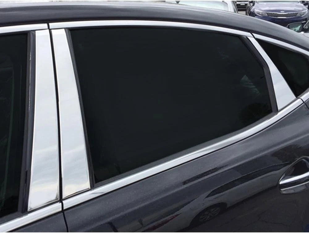 6pc Luxury FX Stainless Steel Pillar Post Trim for 2017-2021 Kia Cadenza