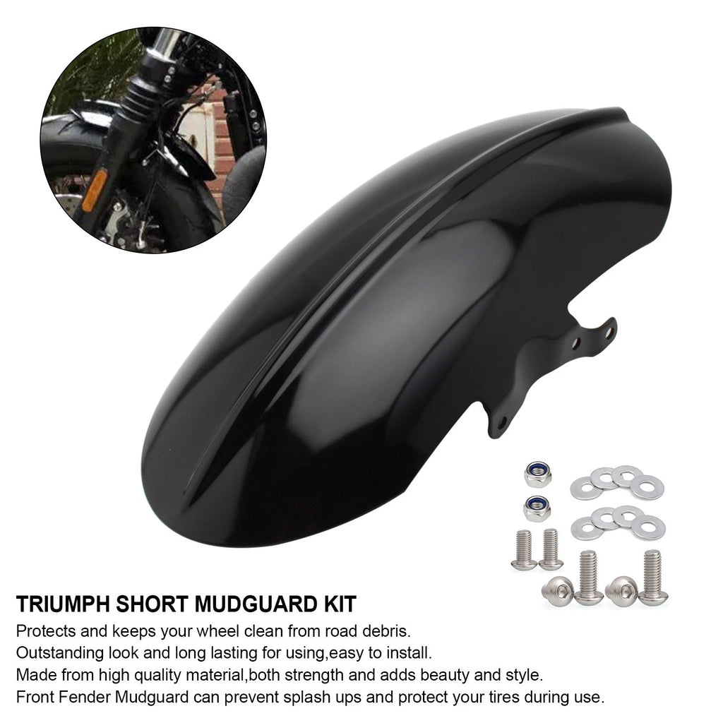 Front Mudguard for Triumph Bonneville Speedmaster Bobber Black (2018–2021)
