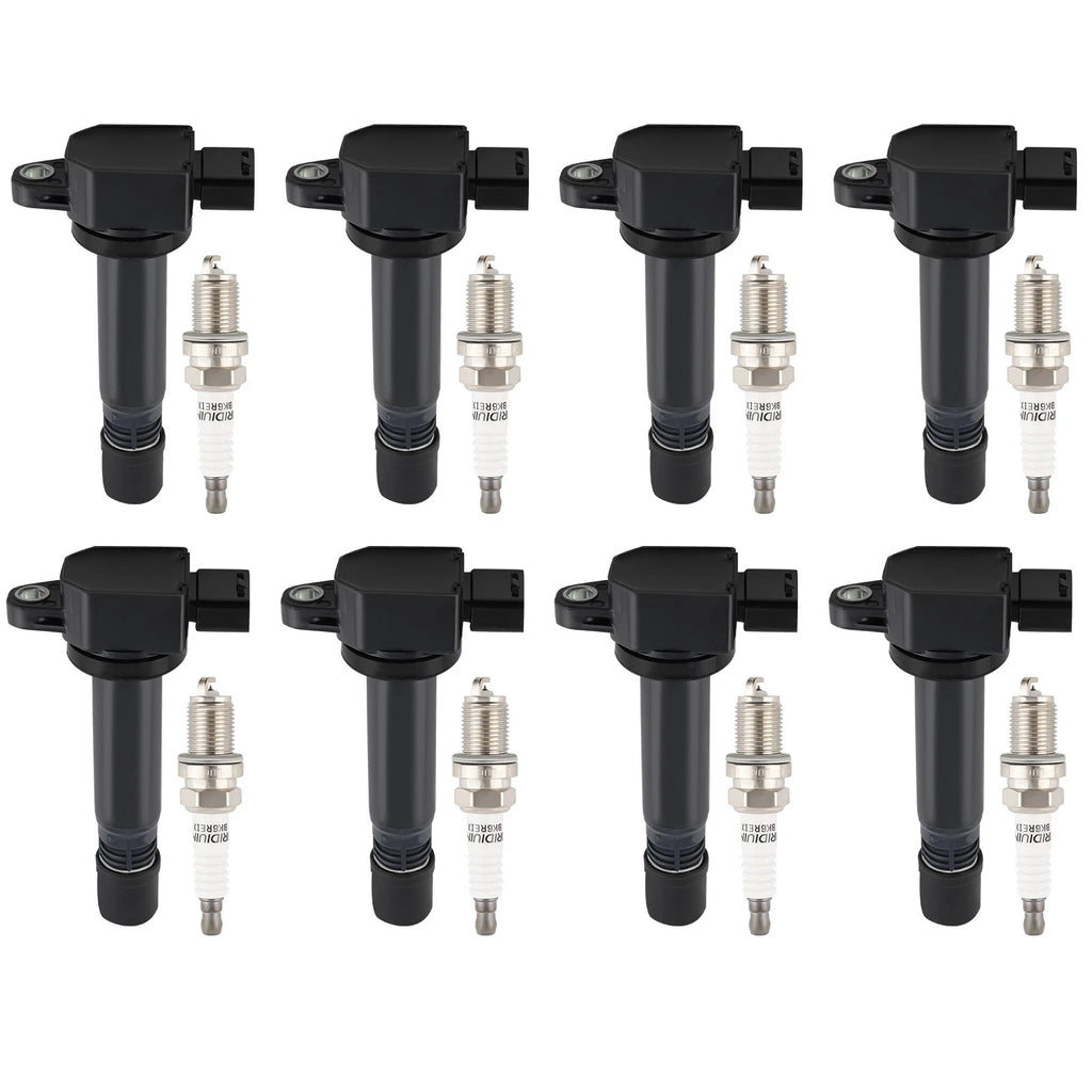 8pcs Ignition Coil & Spark Plug Set for Volvo S80 XC90 (2007–2011) UF574