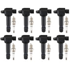 8pcs Ignition Coil & Spark Plug Set for Volvo S80 XC90 (2007–2011) UF574