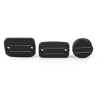 Black Front Brake Clutch Fluid Reservoir Cap & Rear Brake Cover for Scrambler 1100