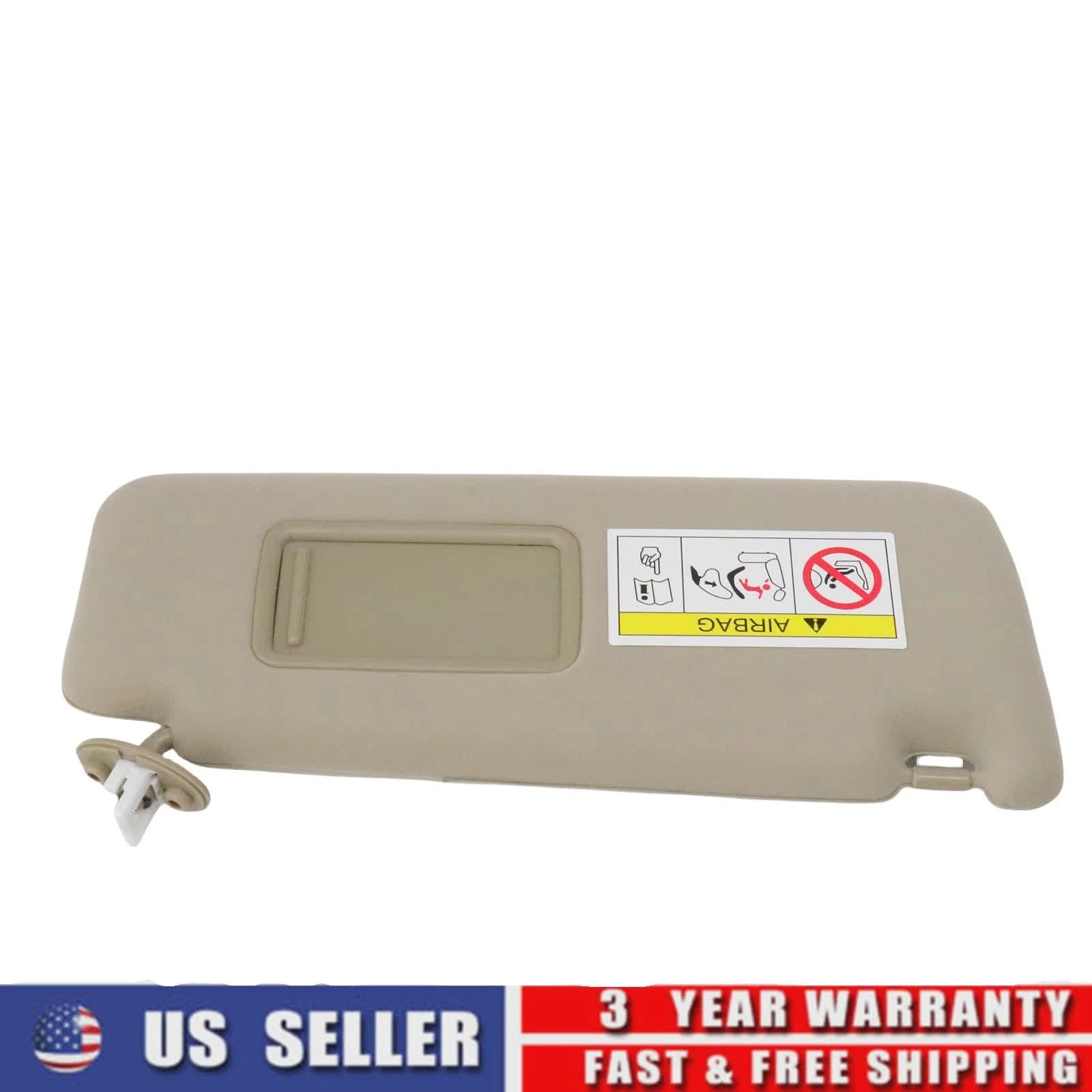 1PC Beige Sun Visor w/ Mirror for Toyota Lexus GX460 (2010–2023)