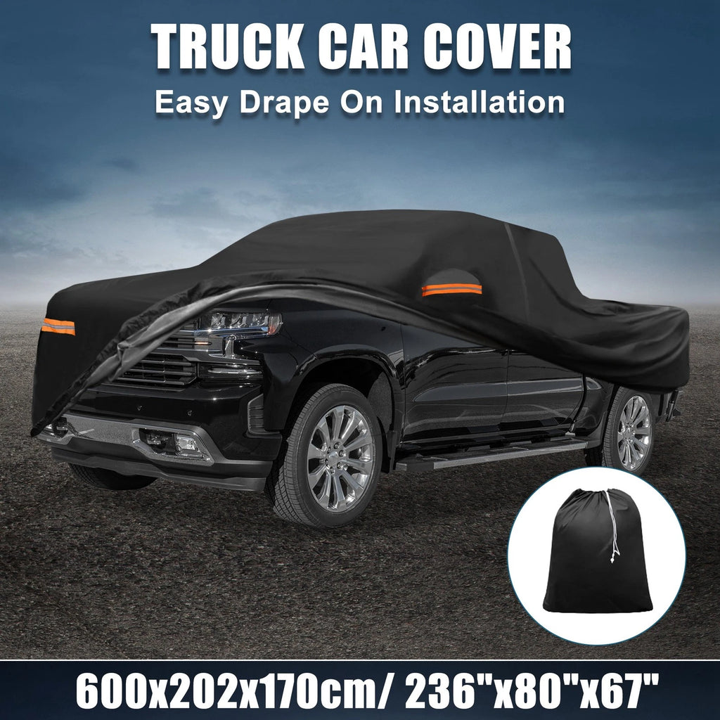 Waterproof Car Cover for Chevy Silverado (210D-PU, Black)