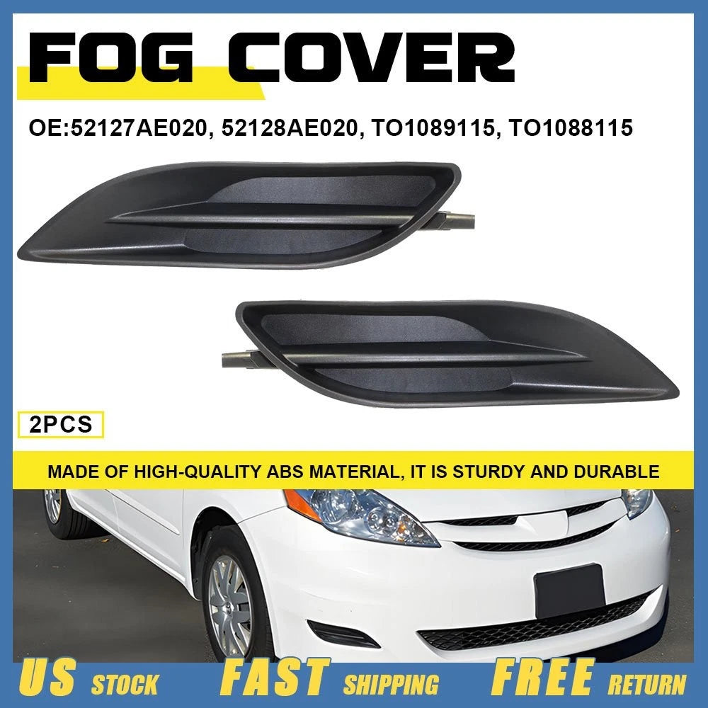 Fog Light Cover Set for Toyota Sienna (2006–2010) Front Left & Right EXV