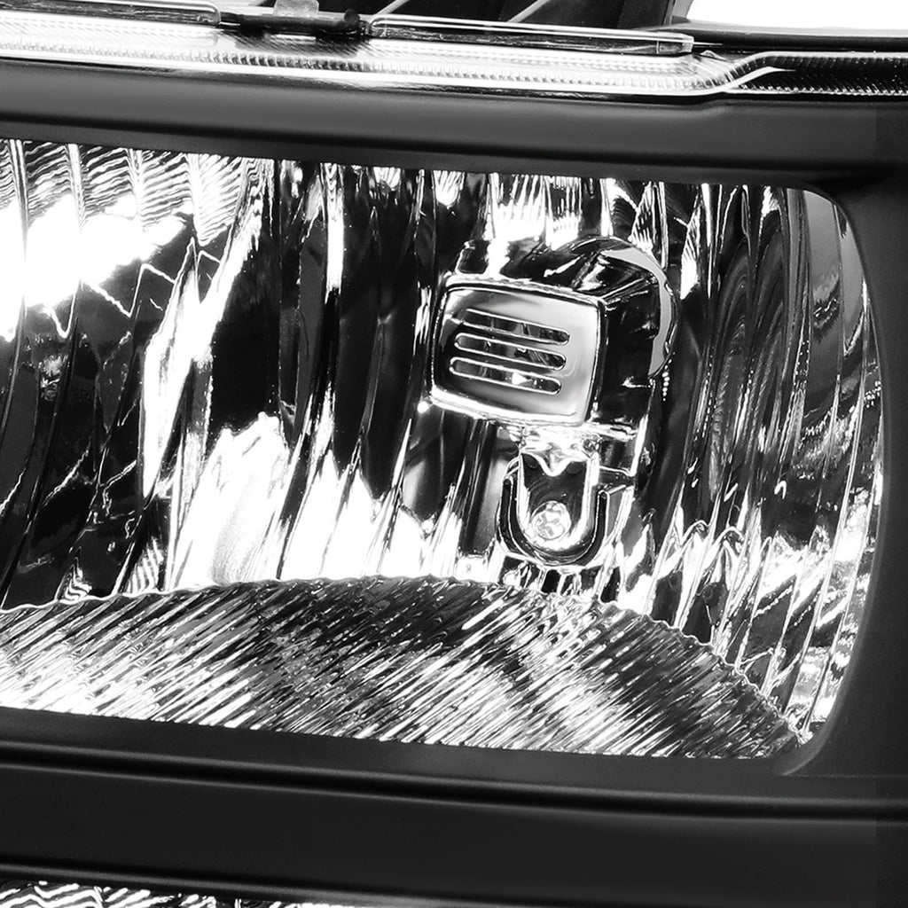 Factory Style Headlight Lamps for GMC Sierra 1500 2500 3500 (2007–2014) Black/Amber