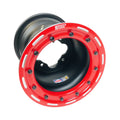 Set of 2 DWT G3 Rear Red Beadlock Wheels for Raptor 700/700R/660 (2006–2023)