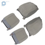 Set of 2 Front Seat Covers for Chevy Impala (1994-1996) Gray Leather Perforation
