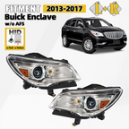 HID/Xenon Headlight Pair for Buick Enclave (2013–2017) w/o AFS w/Bulb