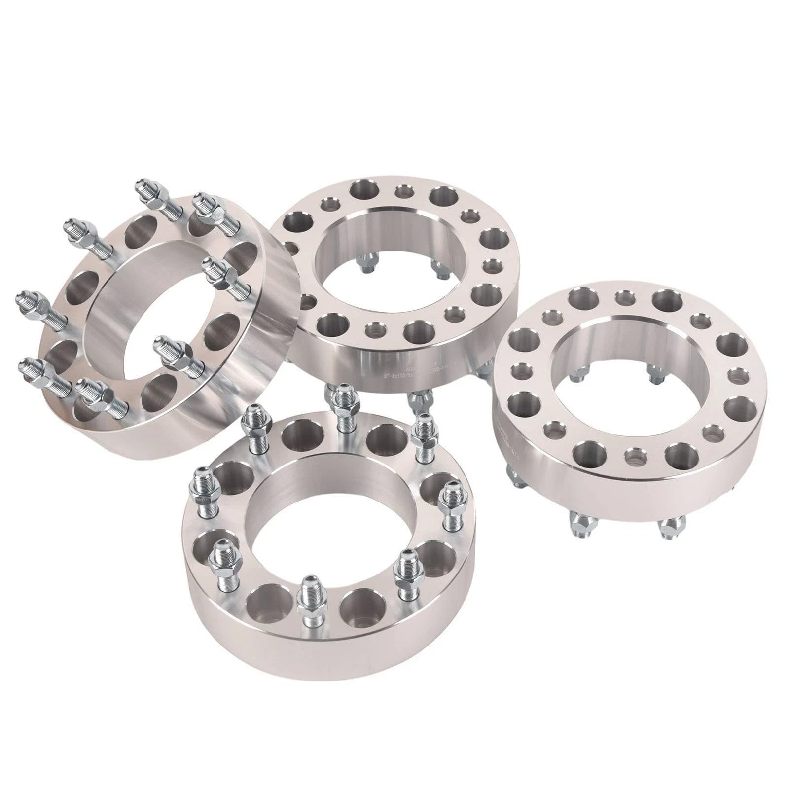 Set of 4 Wheel Adapter Spacers 8x170 to 8x180 for Chevy Ford (2" Thick)