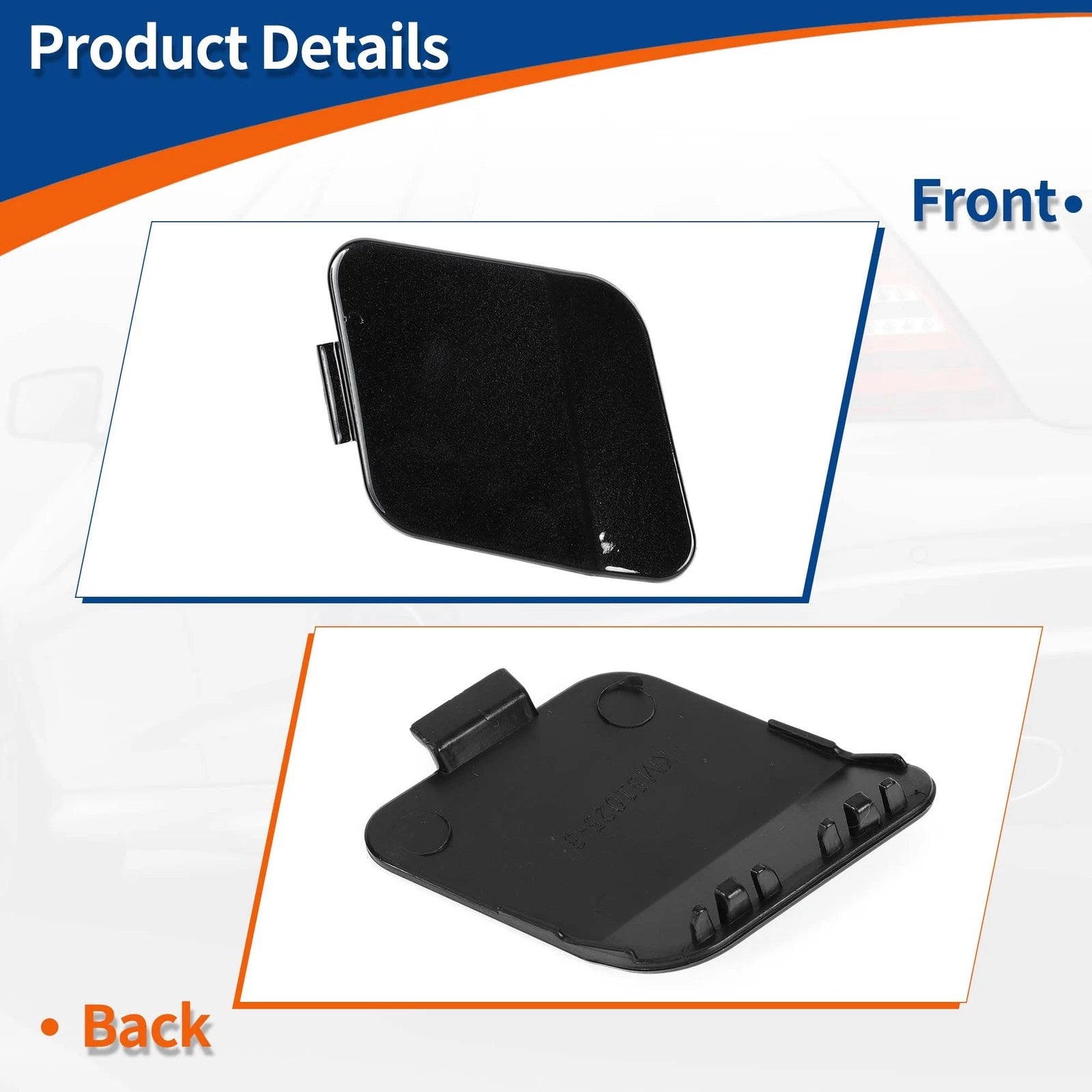 Tow Hook Cover for BMW 114i (2012–2014) No. 51118053828 Black Sapphire