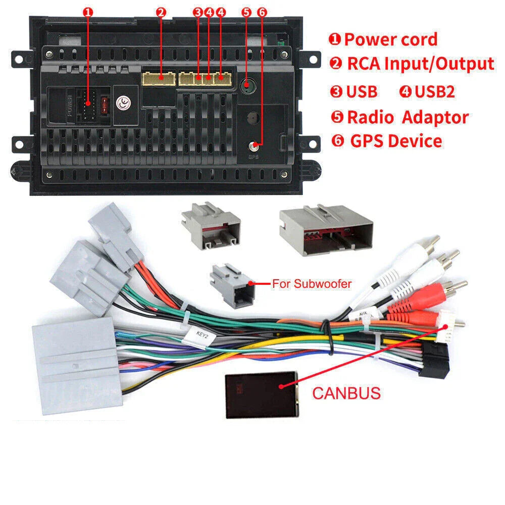 7'' Car Stereo Radio w/ Carplay Android for Ford Edge (2007-2010)