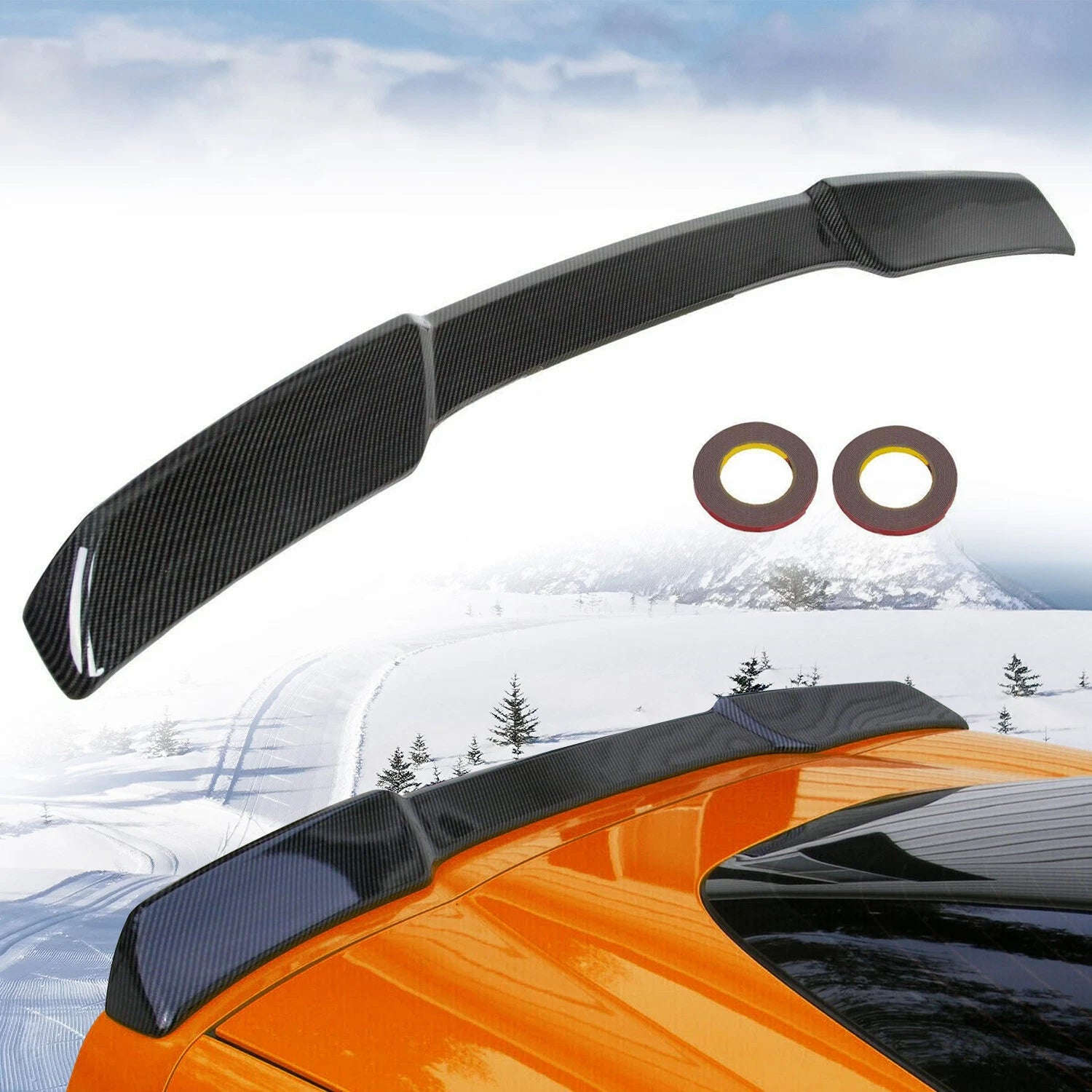 ZR1 Extended Style Carbon Look Rear Trunk Wing Spoiler for Corvette C6 (2005–2013)