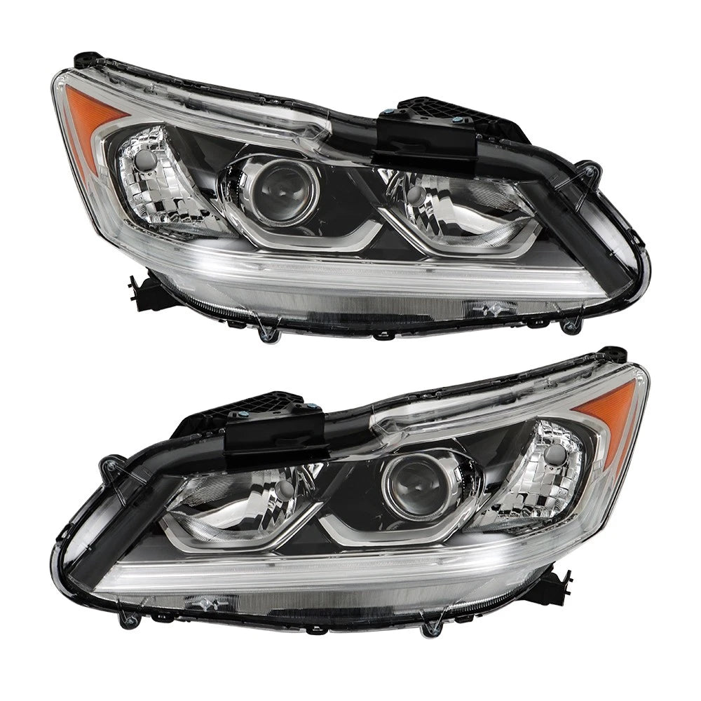 Headlight Assembly for Honda Accord (2016–2017) Left + Right Halogen