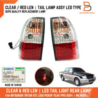 DEPO LED Tail Lights for Mitsubishi Triton MK Ute 1995-2004 Clear