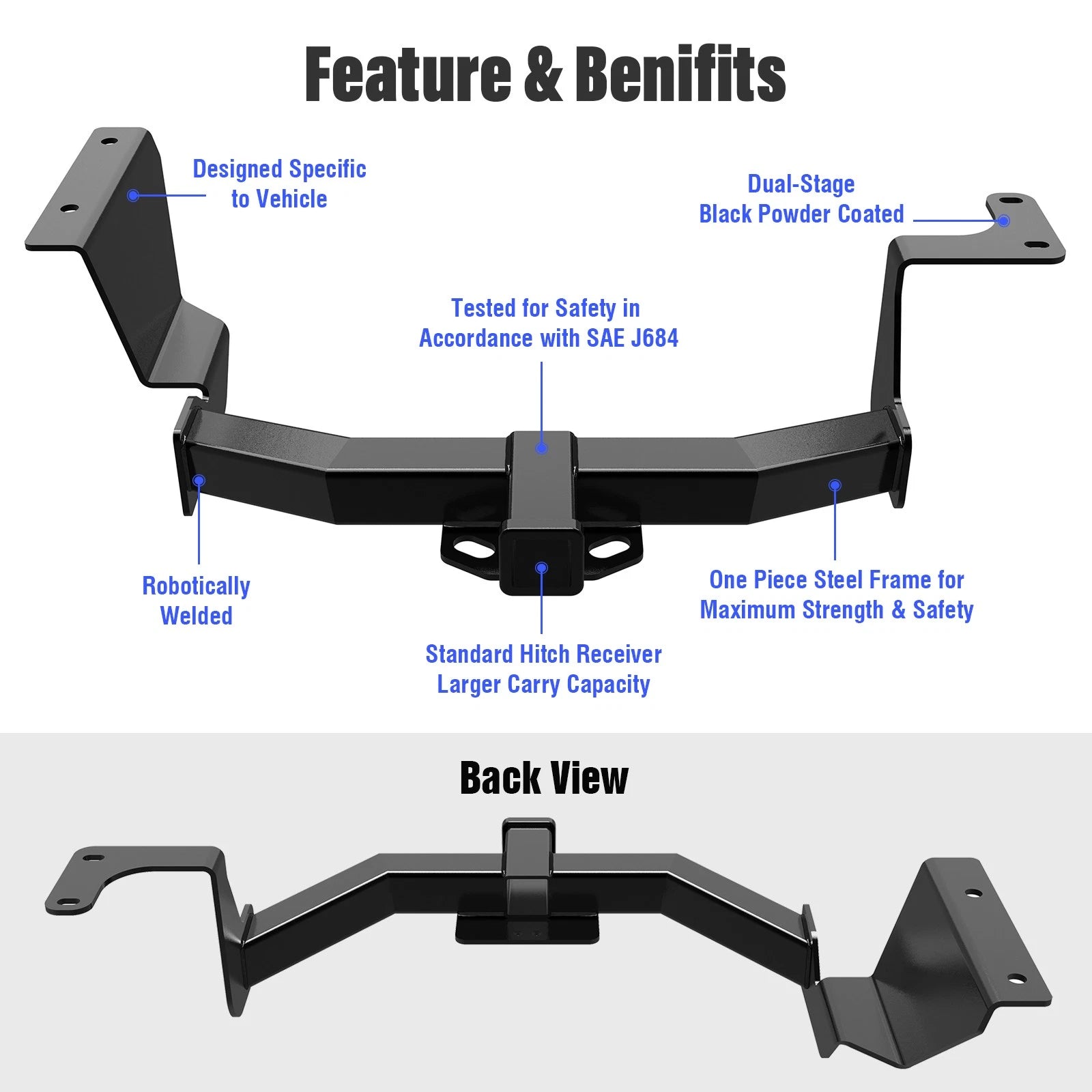 2 Inch Trailer Towing Hitch for Honda CR-V (2007-2011)