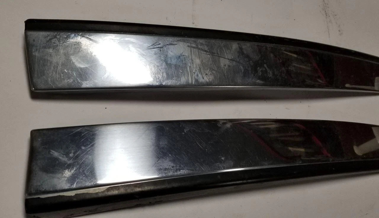 Set of 2 Exterior Door Trim Chrome Plates for Lincoln Mark VII (1984–1992)