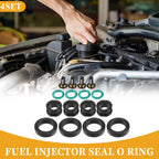 Set of 4 Fuel Injector Seal O Rings for Suzuki GSXR1000 (2002) NBR Rubber Black