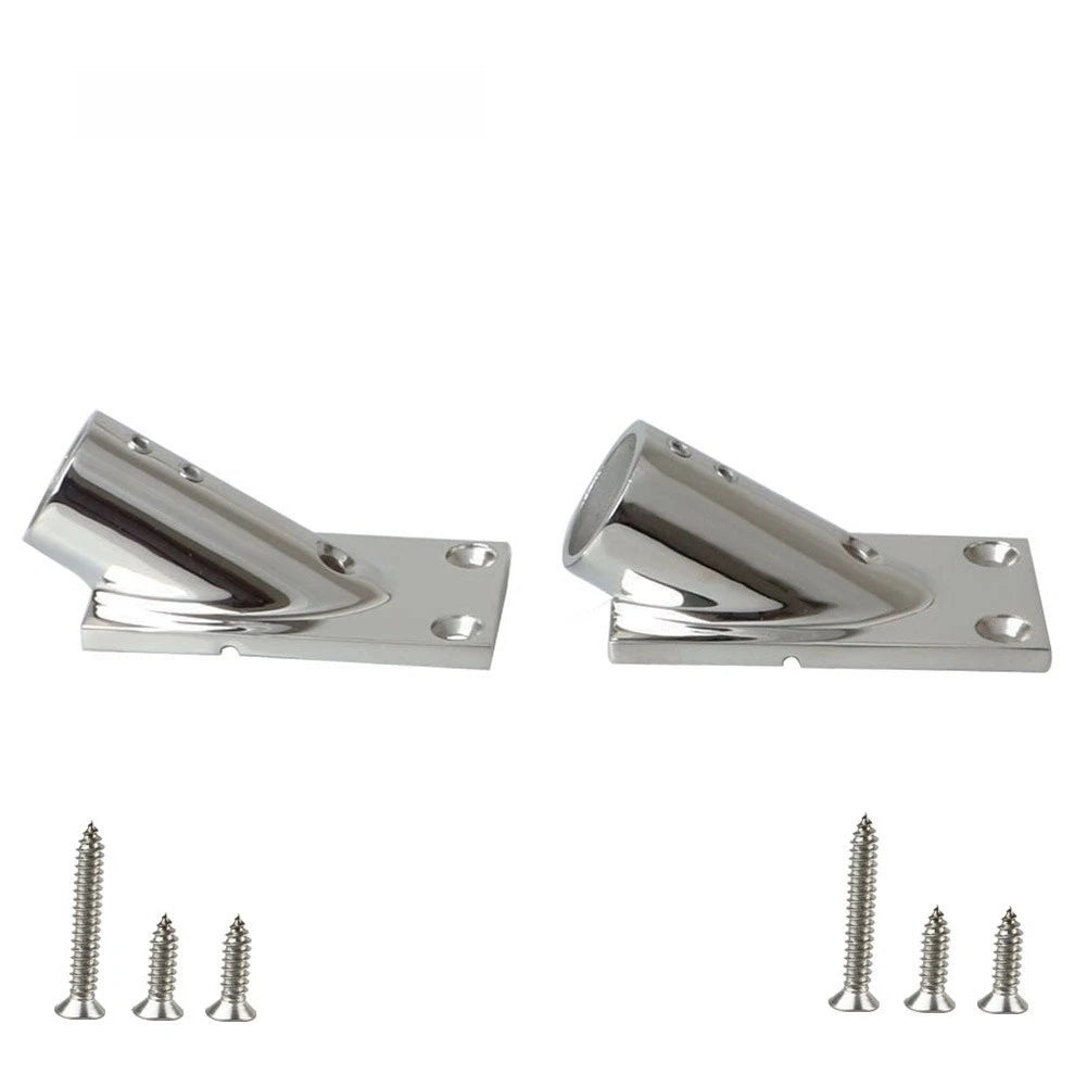 Rectangular Marine Hand Rail Base 316 Stainless Steel for 22mm 25mm Pipe Rails