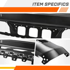 Front Bumper Face Bar for GMC Sierra 1500 (2014–2015) Black w/o Sensor Holes