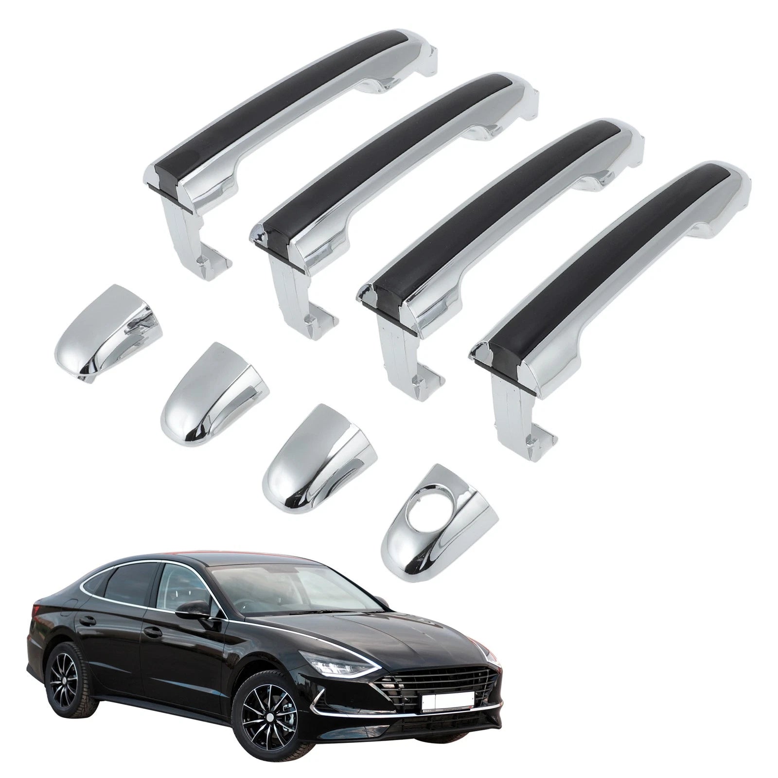 4Pcs Exterior Door Handle Set for Hyundai Sonata (2005–2010) 826523K010/826523K030