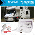 Shower Box Kit for Caravan RV Camper Trailer Boat (White)