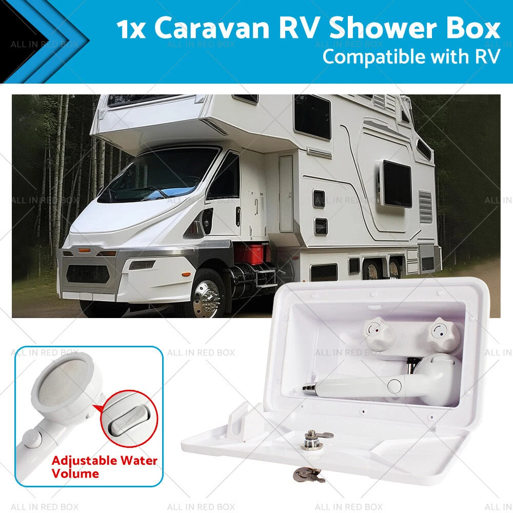 Shower Box Kit for Caravan RV Camper Trailer Boat (White)