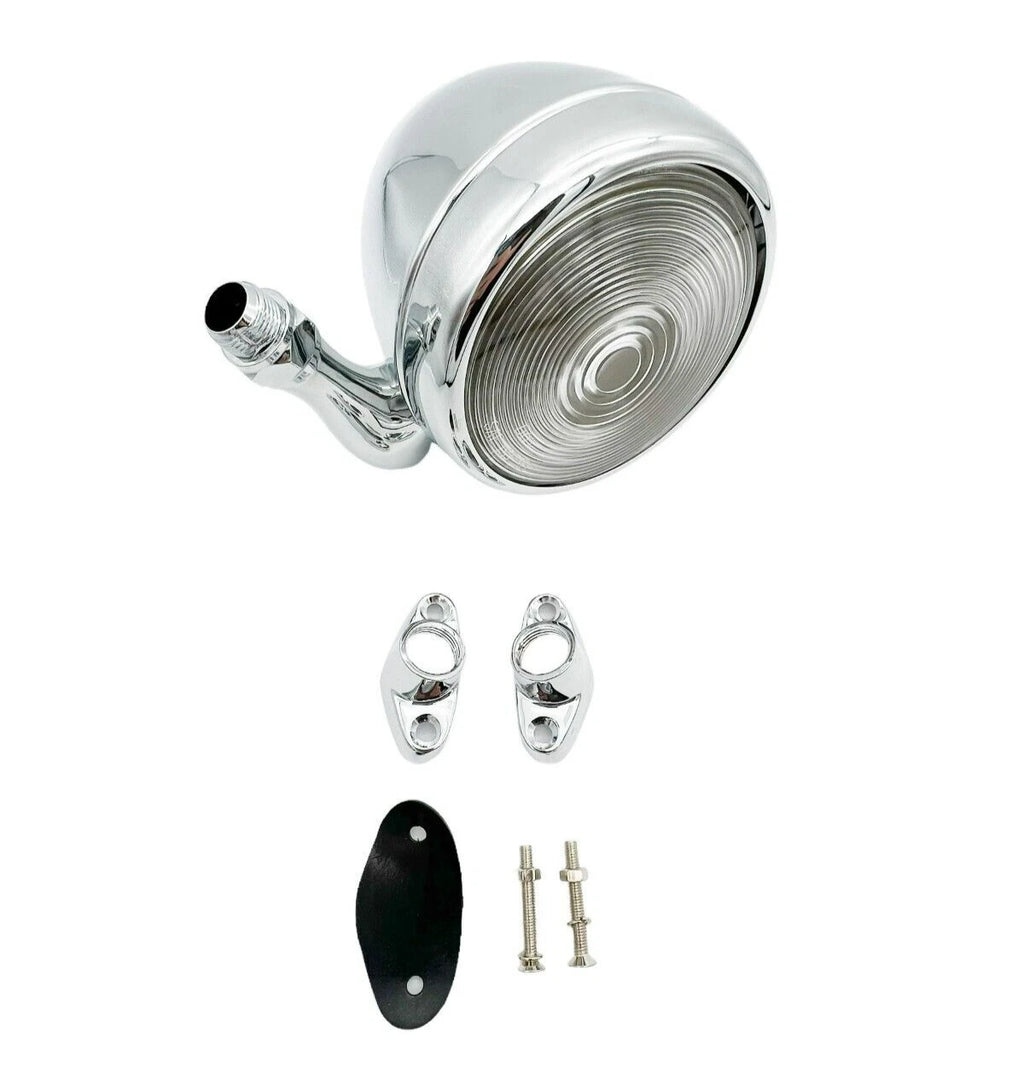 Chrome Teardrop Dummy Spot Light Outside Mount for Left or Right Side (Universal)