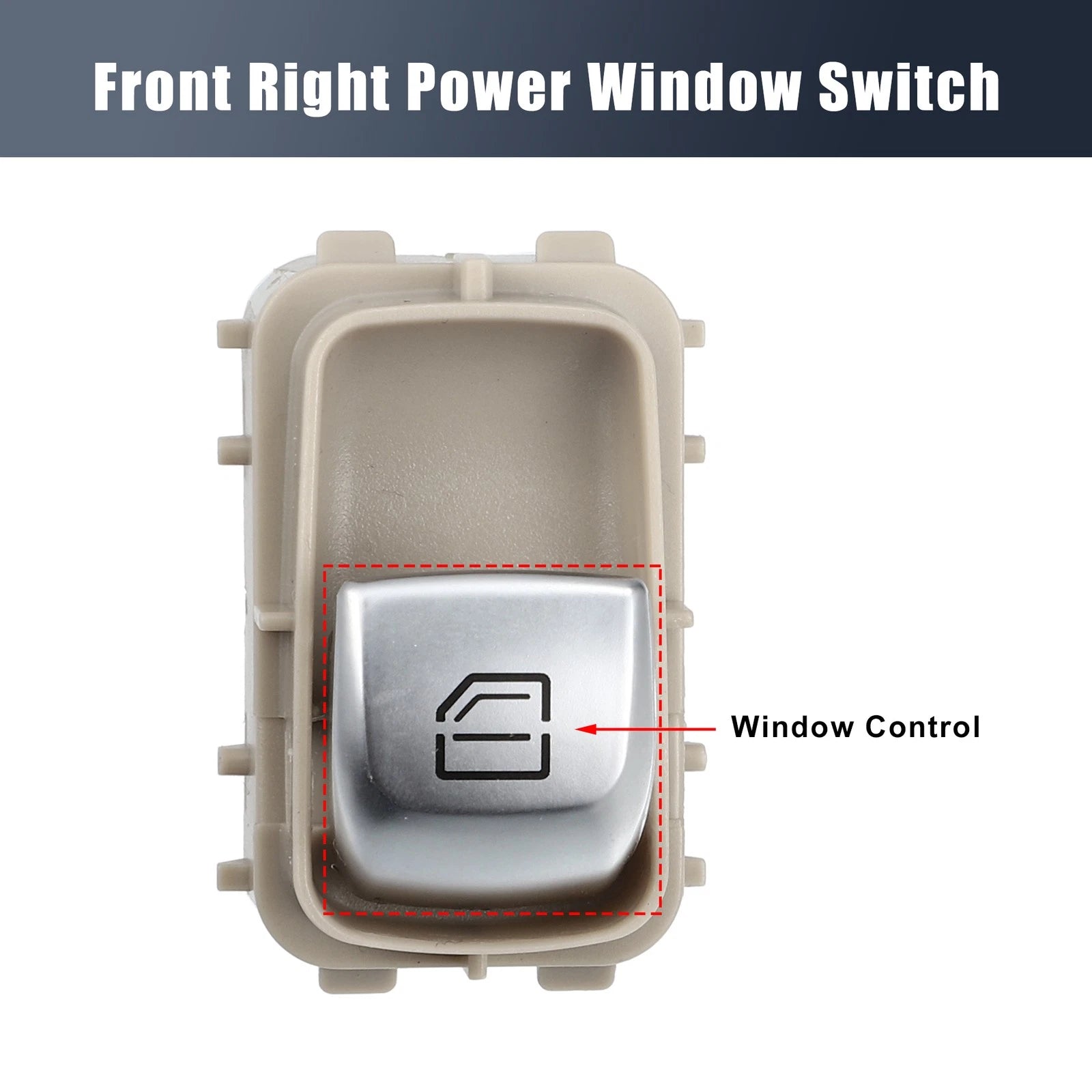 Front Right Power Window Switch A2059051513 for Mercedes C300 GLC300 (2015–2020) Beige