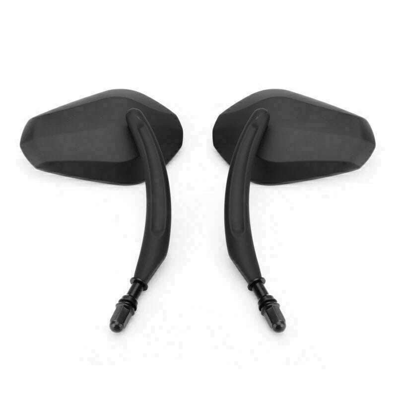 Black Classic Long Stem Motorcycle Mirrors for Cruiser Dyna (T9)