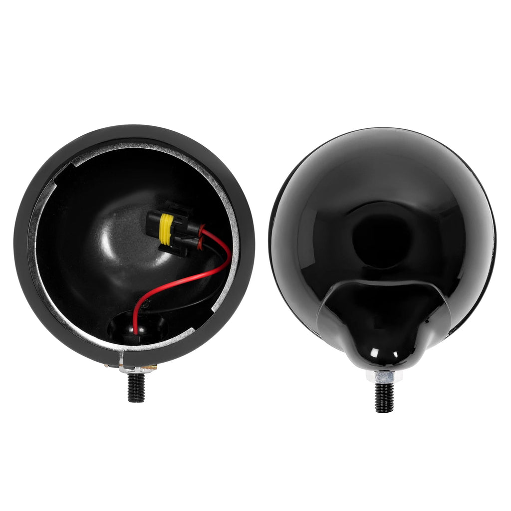 2X 4.5'' Gloss Black LED Fog Light Housing for Harley