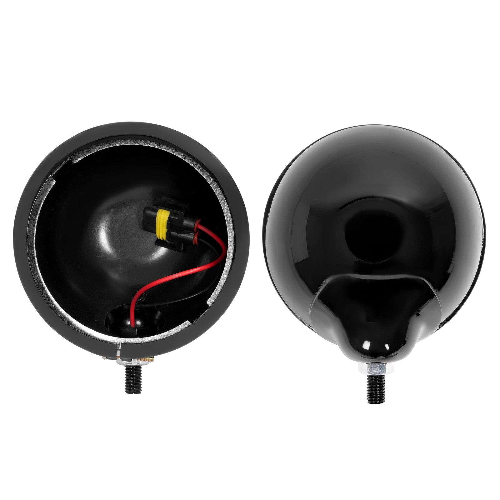 2X 4.5'' Gloss Black LED Fog Light Housing for Harley