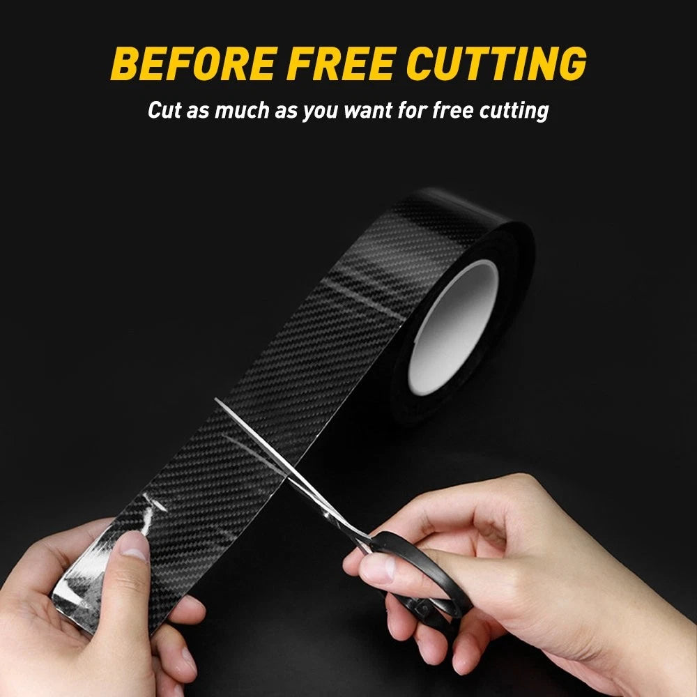 3CM x 10FT Carbon Fiber Sticker for Car Door Body Protector Strip
