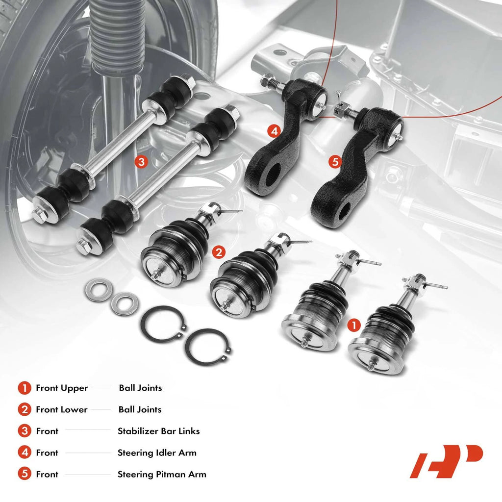 Set of 8 Front Sway Bar Links Ball Joints for GMC Chevy