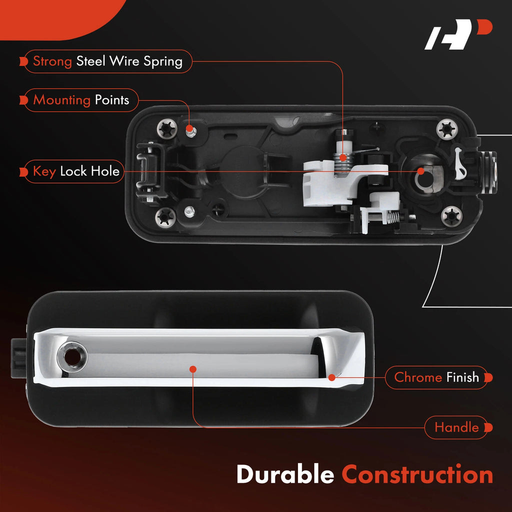 Chrome & Black Exterior Door Handle for Ford F-150 (2015–2020)