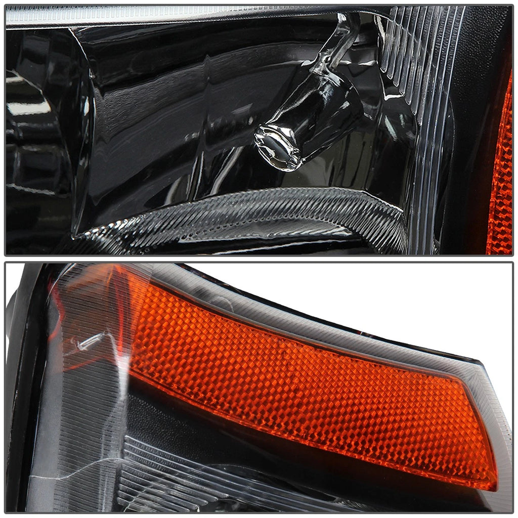 Black Crystal Headlight & Smoked 3D LED Tail Light for Silverado (2003–2007)