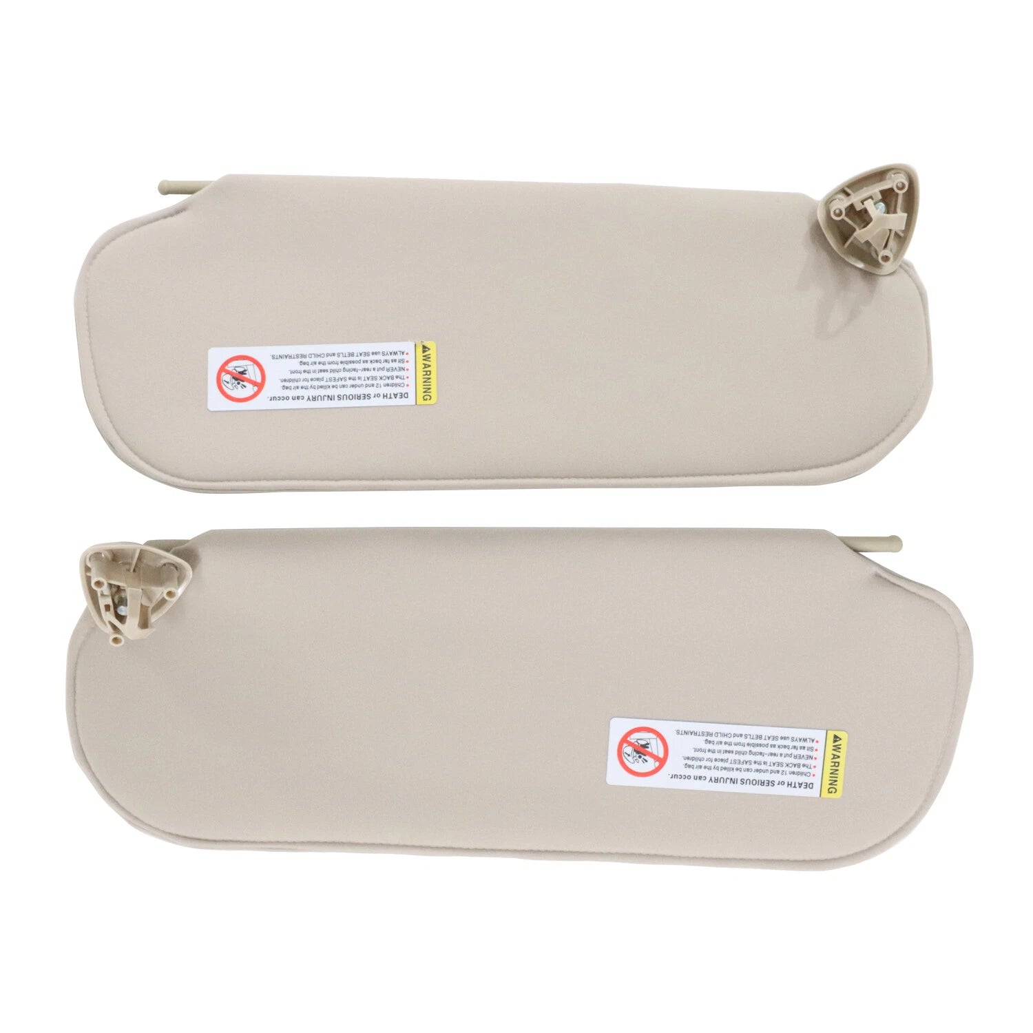 Pair Beige Sun Visor for Chevy GMC Express Savana (2003–2019)