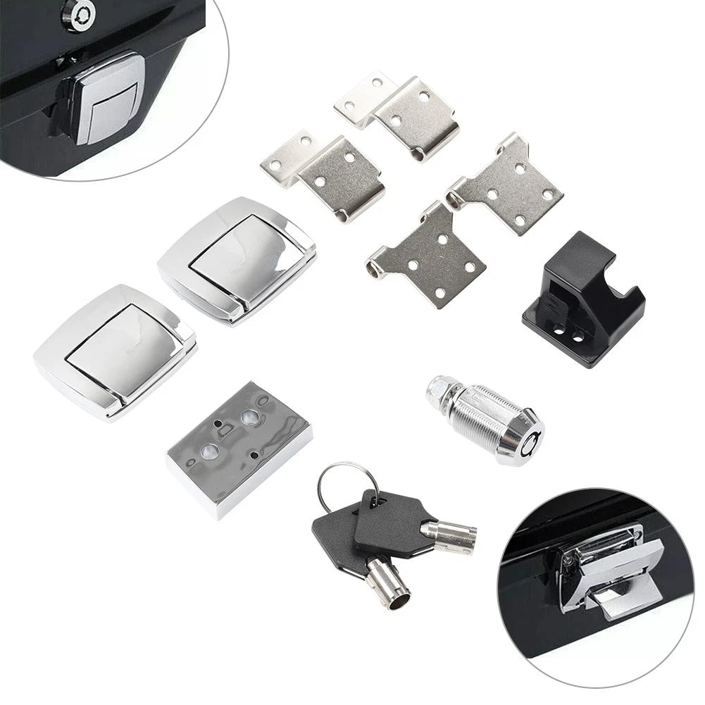 Tour Trunk Latches Hinges Lock for Harley Touring Electra Glide (1988–2013)
