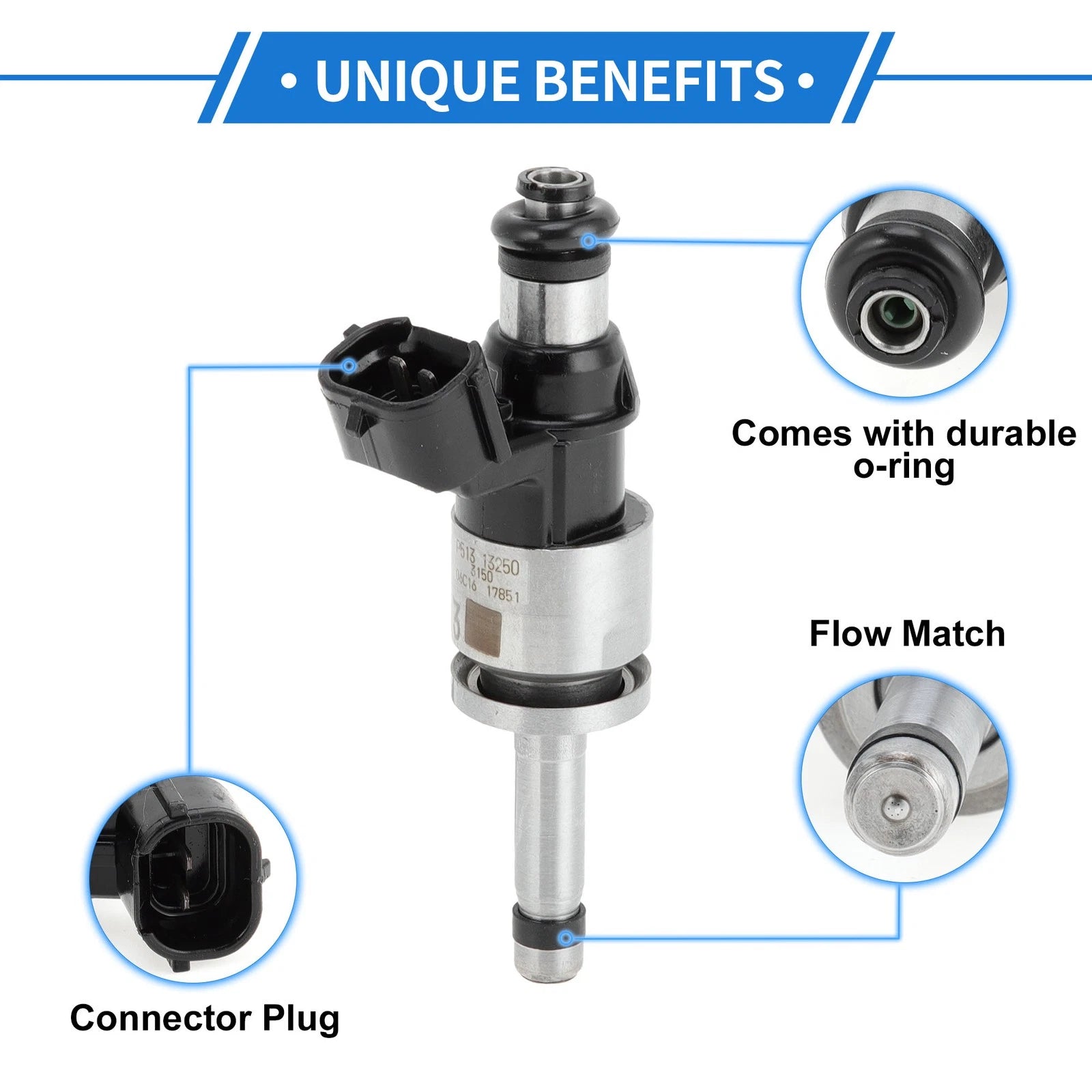 Fuel Injector P513-13-250 for Mazda MX-5 Miata 2.0 (2018–2024)