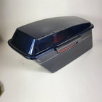 Left Blue Saddlebag with Lid and Hardware for Harley-Davidson Touring (1993–2013)