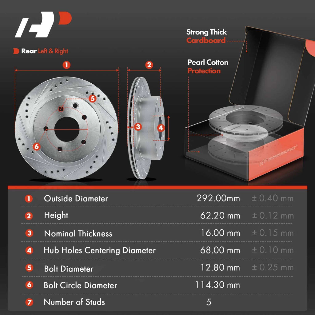 Drilled Rotors & Brake Pads Set for Nissan Rogue
