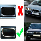 Chrome Frame Black Front Kidney Grille for BMW E36 (1997–1999)