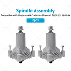 2X Spindle Assembly for Husqvarna Craftsman Mowers (LT1538, 532 13 07-94)