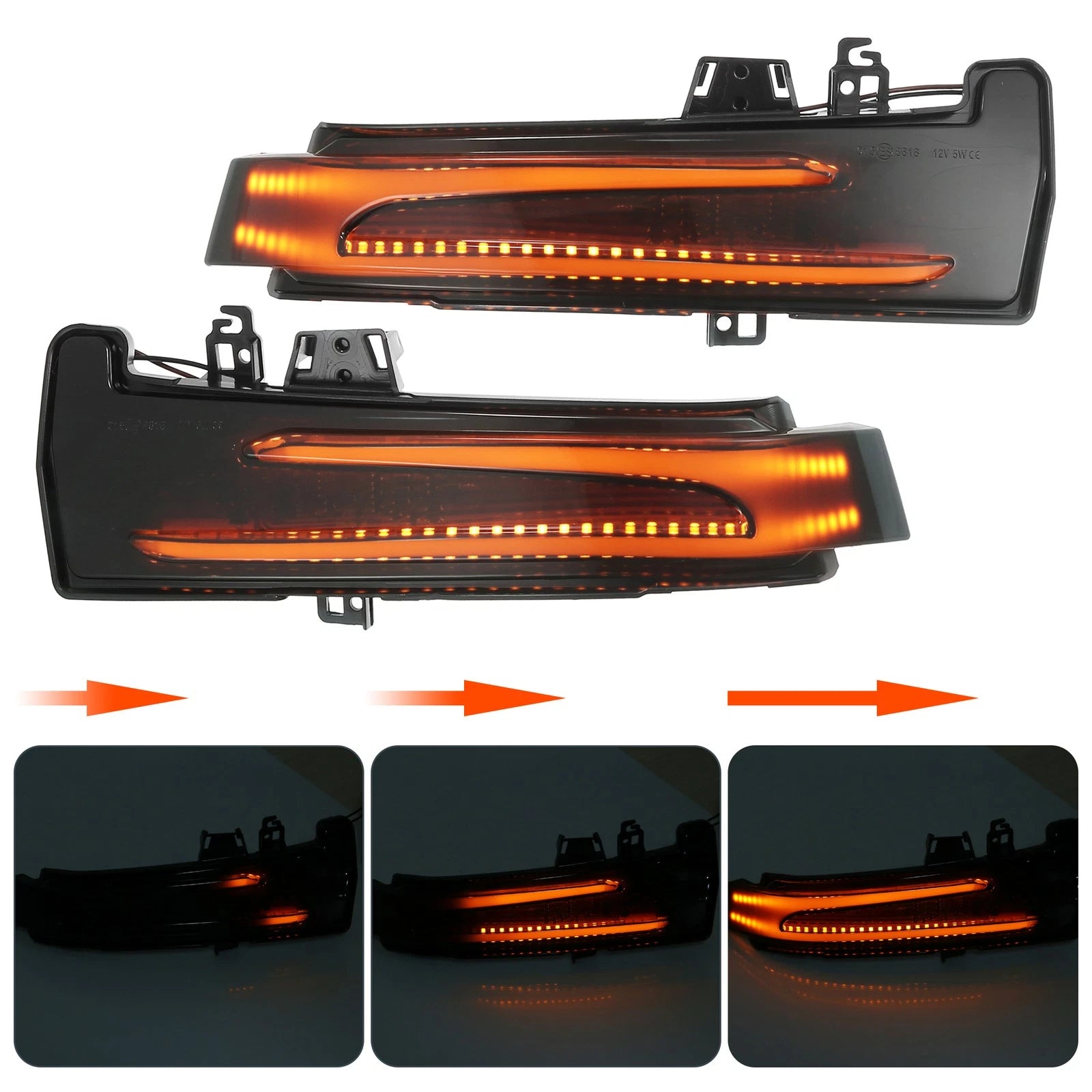 1 Pair LED Wing Mirror Indicator Turn Signal Light 2129067401 for Mercedes W176 (2013–2018)