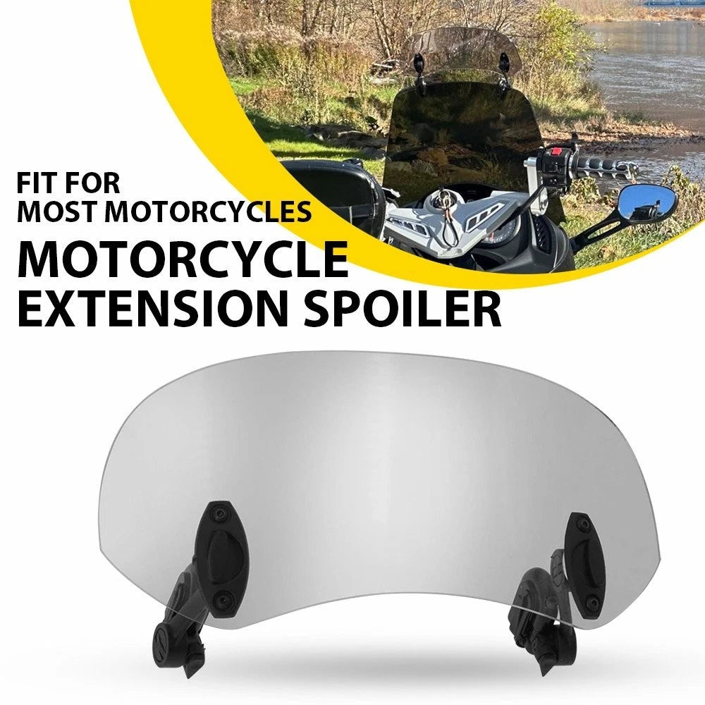 Adjustable Windshield Extension Spoiler for Motorcycle