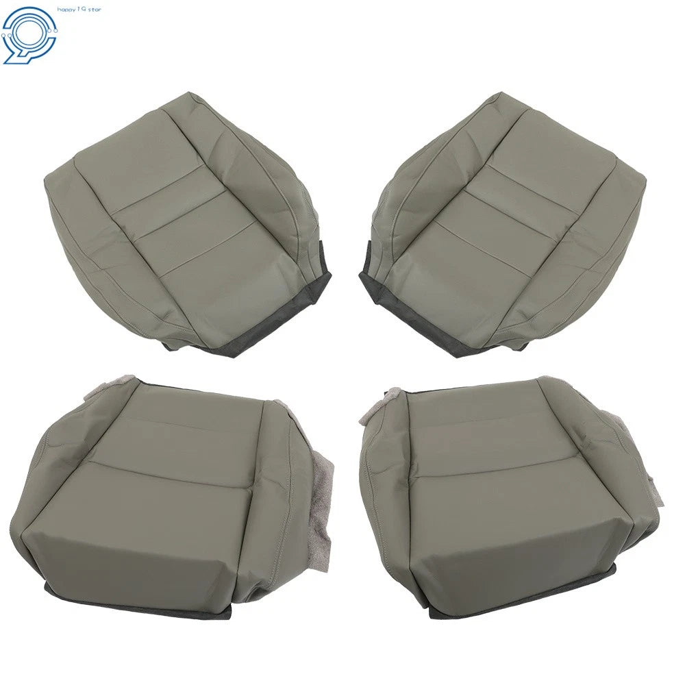 Set of 2 Gray Leather Seat Covers for Honda Accord (2008–2012)