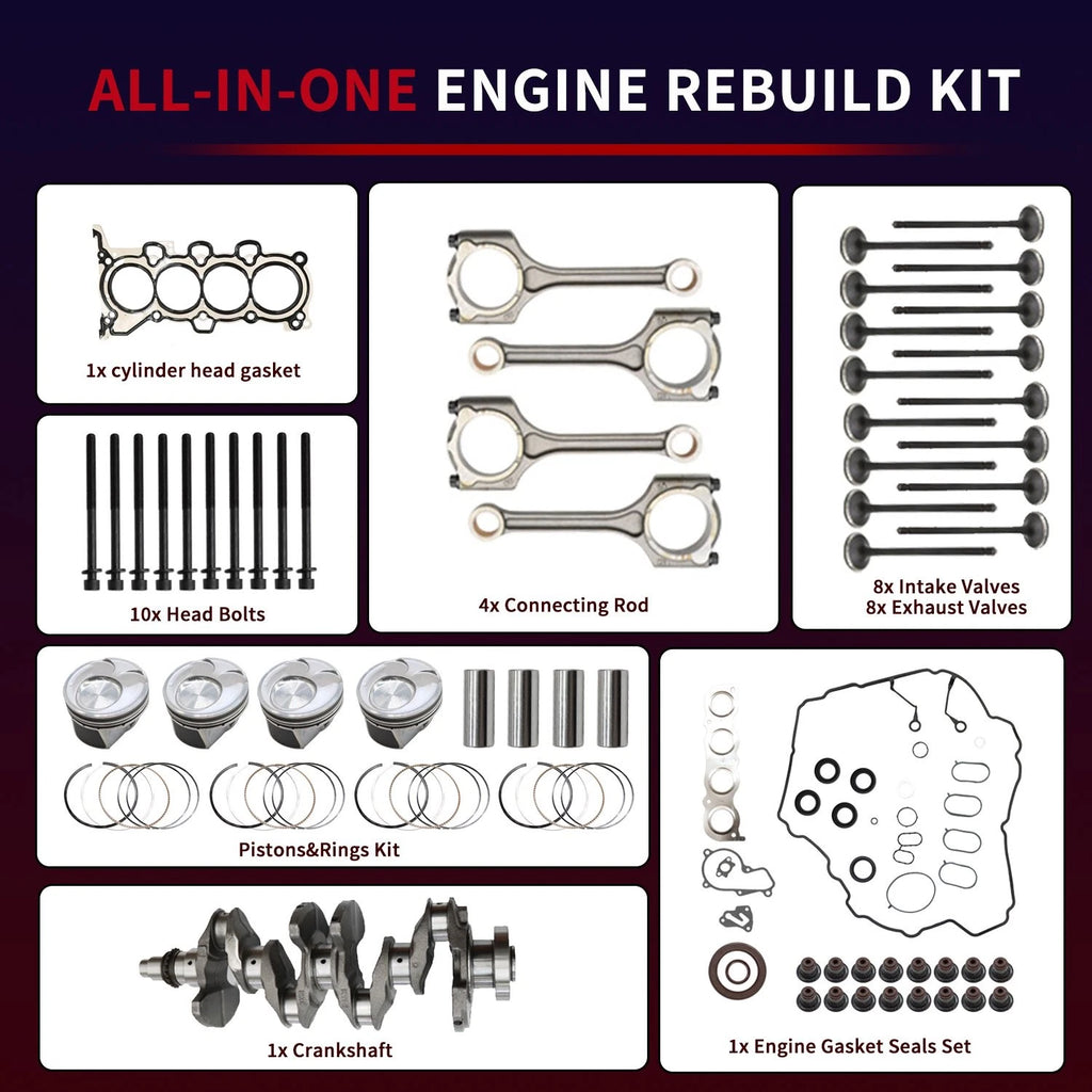 Engine Rebuild Kit for Hyundai Kia 2.0L G4NA (Crankshaft, Con Rods, Gasket)
