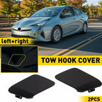 Set of 2 Primed Bumper Tow Hook Covers for Toyota Prius (2016–2017)